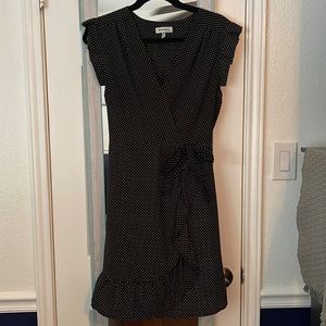 Black and white polka dot dress